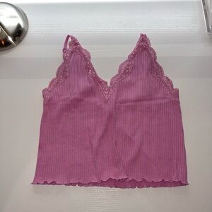 pink lace tank